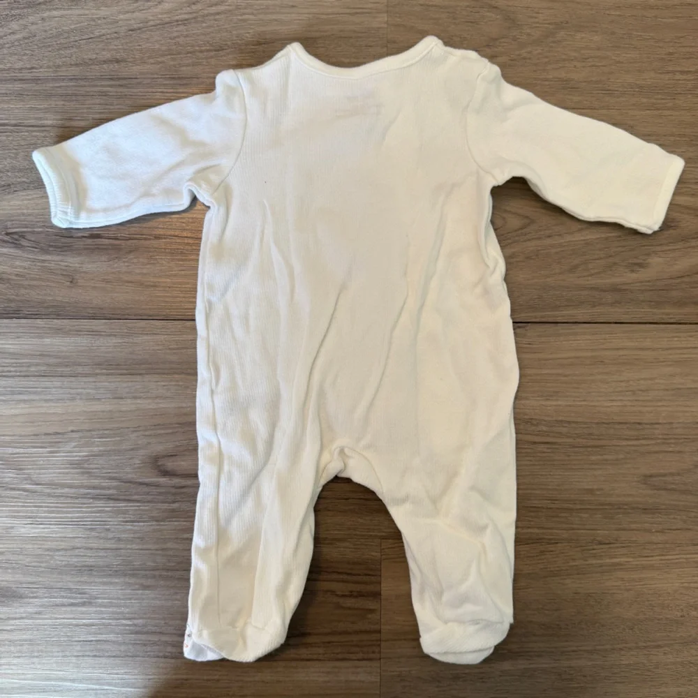 Little Me White Baby One Piece with Giraffe Design size Newborn
